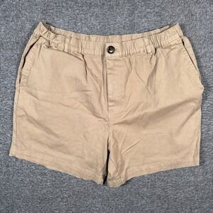 Cove Chino Shorts Mens 36 Tan Beige Elastic Waist Stretch 5" Inseam